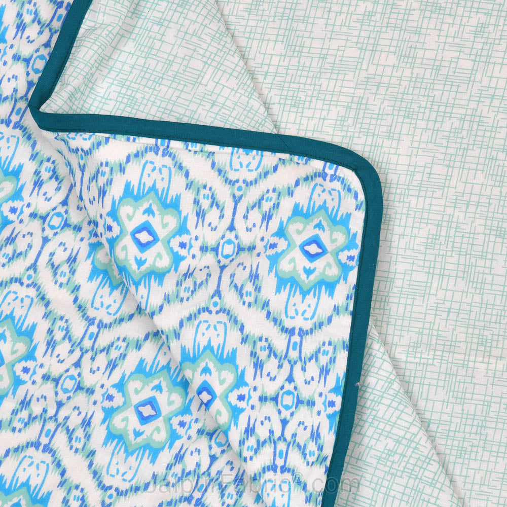 The Illusion Blueish Double Bed Dohar Blanketq
